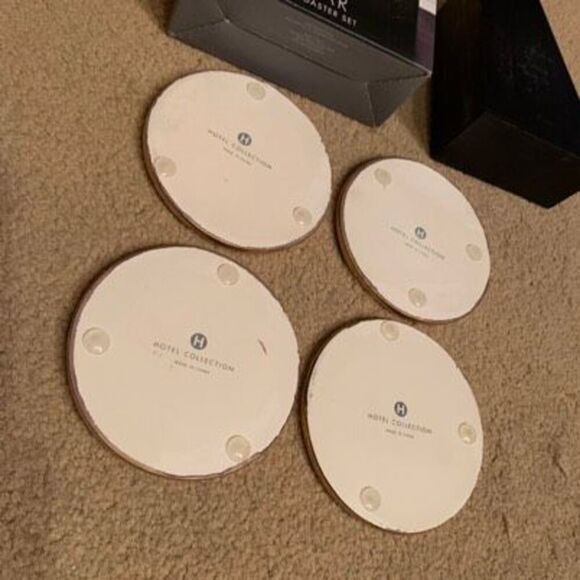 Hotel Collection 4 Coaster Bar Coasters Set - Picture 7 of 10